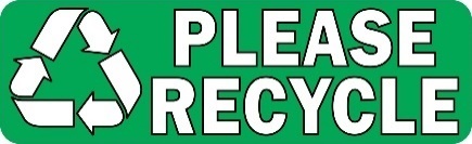 10in X 3in Please Recycle Sticker Vinyl Recycling Sign Stickers Decal – StickerTalk®