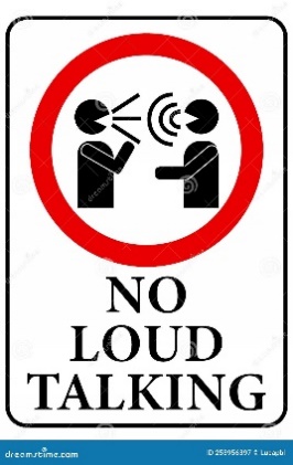 No Loud Talking in this Area, Prohibition Sign Stock Vector - Illustration of area, loud: 253956397