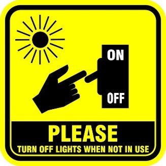 Premium Vector | Please, turn off lights when not in use, sticker vector