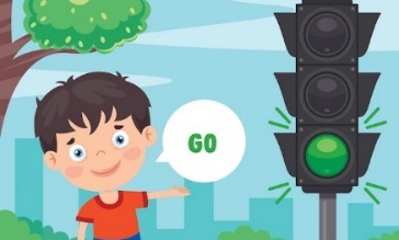 Traffic concept with funny characters