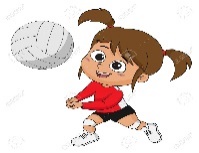 Girl Playing Volleyball With Her Friends.Vector And Illustration. Royalty Free SVG, Cliparts, Vectors, And Stock Illustration. Image 88019704.