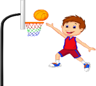 Download Free png Banner black and white stock of kids playing basketball - RR ... - DLPNG.com