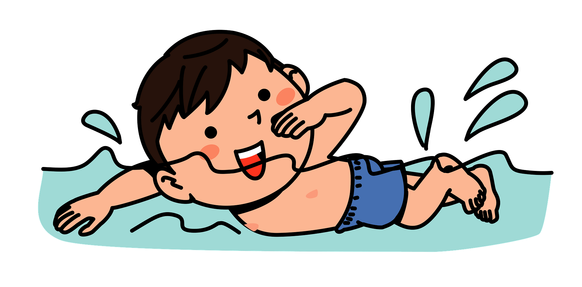 Boy is Swimming clipart. Free download transparent .PNG | Creazilla