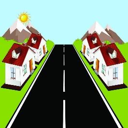 Entry #1 by fadilox for Draw Street & Front View & 2 Houses On Each Side (Cartoon) | Freelancer