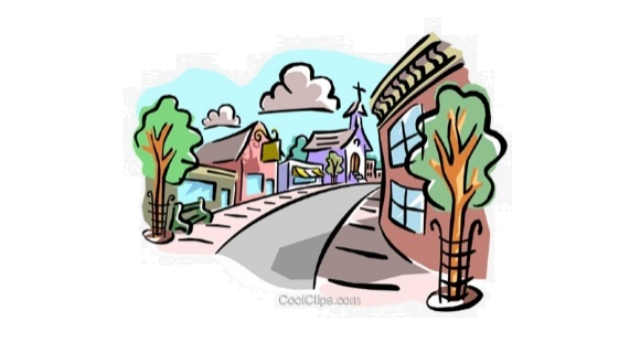 Street Clipart Transparent - Small Town Clip Art PNG Image | Transparent PNG Free Download on SeekPNG