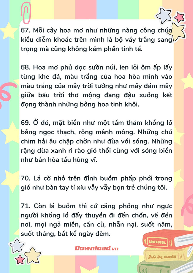 Các câu so sánh trong văn miêu tả