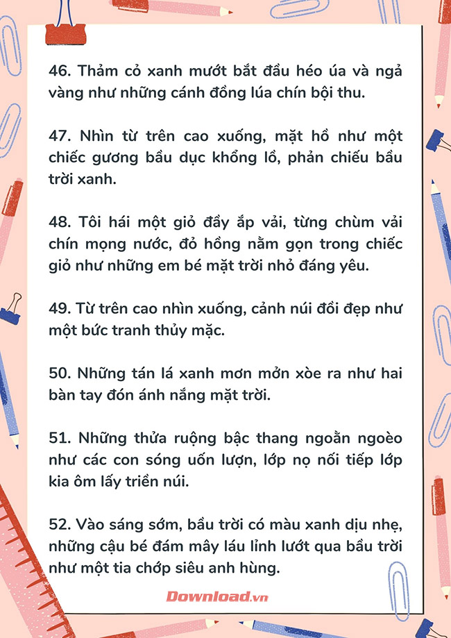 Cách làm câu so sánh trong văn miêu tả
