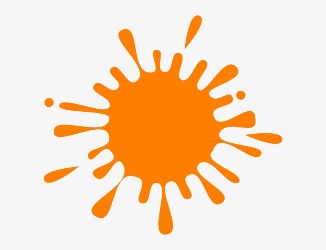 Orange Splash Ink Clip Art Icon - Orange Paint Splash Clipart PNG Image | Transparent PNG Free Download on SeekPNG