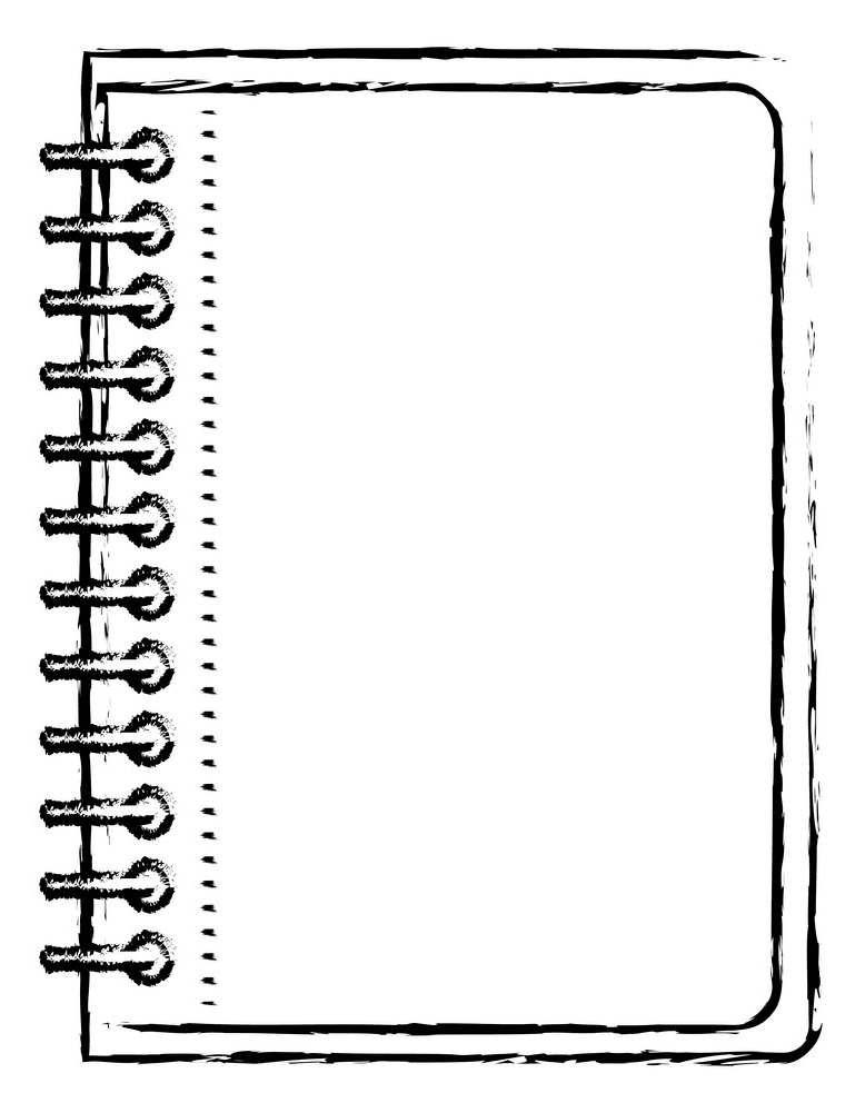 Notebook Clipart Black and White 4 - Clipart World
