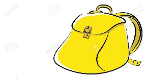 Yellow Backpack, Illustration, Vector On White Background. Royalty Free SVG, Cliparts, Vectors, And Stock Illustration. Image 152541801.