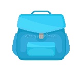 Bright Blue Backpack. School Bag. Rucksack with Small Pockets and Metal Clasp. Cartoon Vector Design Stock Vector - Illustration of icon, adventure: 137376042