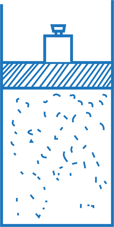 A blue and white rectangular object with a white cross Description automatically generated