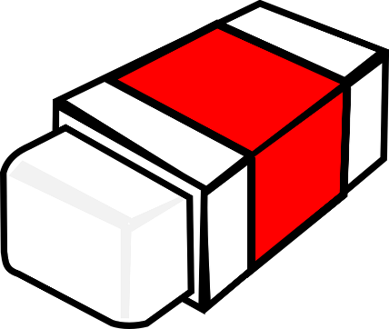 Eraser Rubber Red Undo Office School Sketc - Erasers Clipart | Full Size PNG Download | SeekPNG