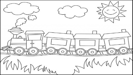 Easy Train Drawing at GetDrawings | Free download