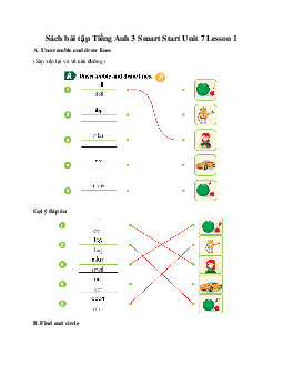 Giải Sách bài tập Tiếng Anh 3 Smart Start Unit 7 Toys Lesson 1