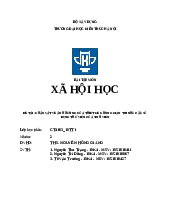 Bài tập Khảo sát về ảnh hưởng của thiết kế không gian tới nhu cầu sử dụng thư viện của sinh viên - Kinh tế Chính trị | Trường Đại học Kiến trúc Hà Nội