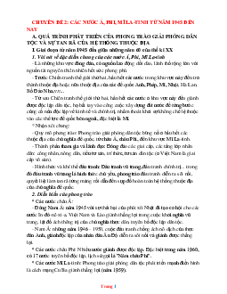 Chuyên đề bồi dưỡng HSG Lịch sử 9: Các nước Á, Phi, Mĩ La-Tinh từ năm 1945 đến nay