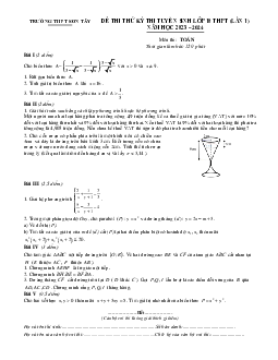Đề thi thử Toán vào lớp 10 lần 1 năm 2023 – 2024 trường THPT Sơn Tây – Hà Nội