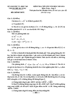 Đề kiểm tra cuối kì 2 Toán 9 năm 2023 – 2024 sở GD&ĐT Đà Nẵng