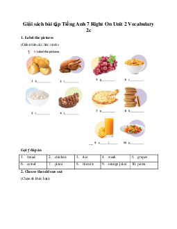 Giải sách bài tập Tiếng Anh 7 Right On Unit 2 Vocabulary 2c