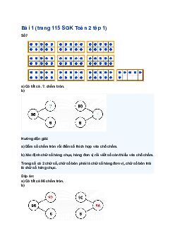 Giải SGK Toán lớp 2 trang 115, 116, 117, 118 Ôn tập các số trong phạm vi 100| Chân trời sáng tạo