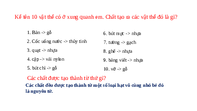 Giáo án điện tử Khoa học tự nhiên 7 bài 2 Kết nối tri thức : Nguyên tử