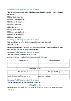 Giải VBT môn Tiếng việt 2 - Bài 20: Từ chú bồ câu đến In-tơ-nét| Kết nối tri thức