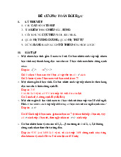 Đề cương môn Toán rời rạc - Trường Đại học lao động -  xã hội.