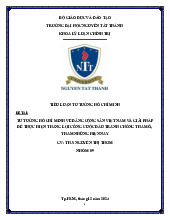 TIỂU LUẬN :tư tưởng hồ chí minh về đảng cộng sản việt nam và giải pháp để thực hiện thắng lợi công cuộc đấu tranh chống tham ô,tham nhũng hiện nay –Trường Đại học Nguyễn Tất Thành