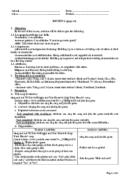 Review 6 | Giáo án Tiếng Anh 2 sách i-Learn Smart Start (Cả năm)