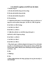 Câu hỏi trắc nghiệm môn Kế toán tài chính | Đại học Hoa Sen
