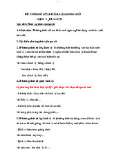 Đề cương dẫn luận ngôn ngữ cuối kì, giữa kì năm học 21 - Cơ sở văn hóa Việt Nam | Trường Đại học Hà Nội