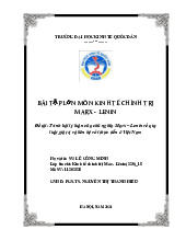 Trình bài lý luận của chủ nghĩa Marx – Lenin về quy luật giá trị và liên hệ với thực tiễn ở Việt Nam | Bài tập lớn môn Lịch sử đảng cộng sản Việt Nam