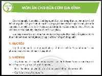 Giáo án điện tử Công nghệ 6 Dự án 2 Chân trời sáng tạo: Món ăn cho bữa cơm gia đình