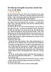 Tính độc lập tương đối của ý thức xã hội? Cho ví vụ và vận dụng