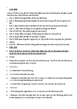 Đề cương câu hỏi ôn tập môn Triết học Mác - Lênin | Đại học Thăng Long
