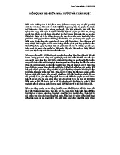 Mối Quan Hệ Giữa Nhà Nước và Pháp Luật trong Xã Hội hiện đại