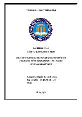 Vai trò của nhân tố chủ quan Hồ Chí Minh trong quá trình hình thành và phát triển tư tưởng Hồ Chí Minh | Bài thảo luận tư tưởng Hồ Chí Minh