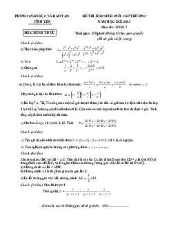 TOP 10 đề thi hsg toán lớp 7 cấp trường tự luận (có đáp án)