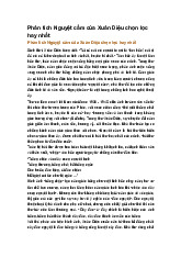 Phân tích Nguyệt cầm của Xuân Diệu chọn lọc hay nhất