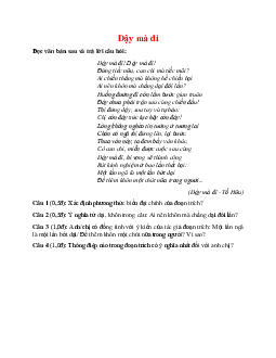 Đọc hiểu: Dậy mà đi - Tố Hữu | Ôn tập Ngữ Văn 12