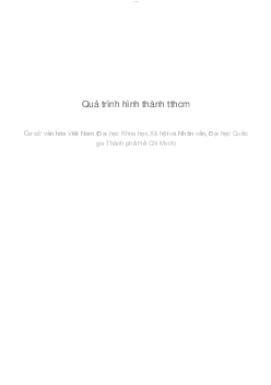 Quá trình hình thành tthcm | Cơ sở văn hóa Việt Nam | Đại học Khoa học Xã hội và Nhân văn, Đại học Quốc gia Thành phố HCM