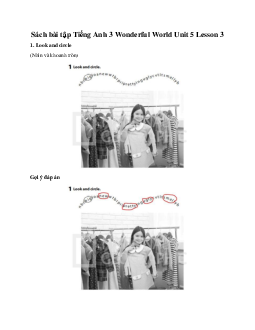 Giải Sách bài tập Tiếng Anh 3 Wonderful World Unit 5 My clothes Lesson 3