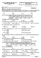 Đề giữa học kì 2 Toán 11 năm 2024 – 2025 trường THPT Hòa Hội – BR VT có đáp án