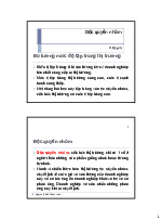 Lý thuyết chương 17 độc quyền, mức độ tập trung của thị trường | Môn Kinh tế vĩ mô