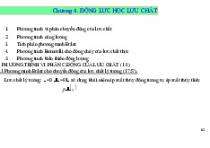 Bài giảng môn Cơ học chất Chương 4: Động lực học lưu chất | Đại học Y Dược Thái Bình