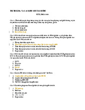Đề thi trắc nghiệm học kỳ 1 - Môn Thị trường và các định chế tài chính - Đại Học Kinh Tế - Đại học Đà Nẵng