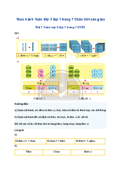 Ôn tập các số đến 1000 trang 7, 8 Chân trời sáng tạo