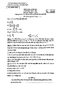 Đề thi cuối kì 1 Toán 7 năm 2020 – 2021 phòng GD&ĐT Quận 10 – TP HCM