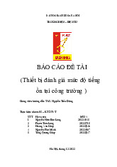 Nghiên cứu Thiết bị Đánh giá Nồng độ Tiếng ồn tại Công trường | Thực tập cơ bản | Trường Đại học Bách khoa Hà Nội